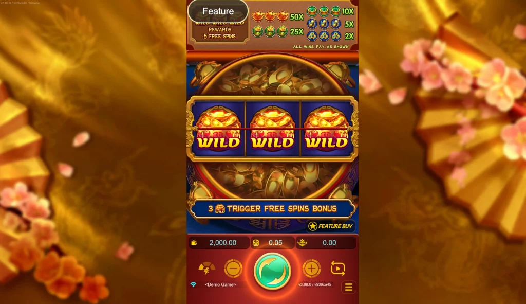 Tela promocional do Casino Gama com disponibilidade confirmada de Treasure Bowl