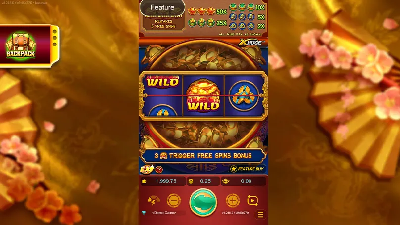 Símbolo Scatter da Treasure Bowl usado para ativar Free Spins